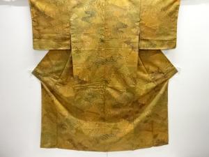 未使用品　家屋風景模様小紋着物